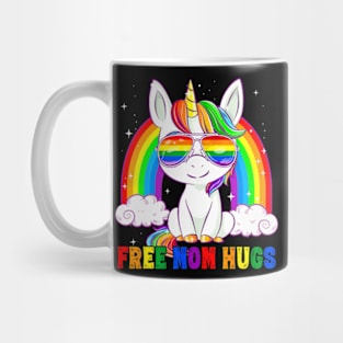 Free Mom Hugs LGBT Mom Mama Unicorn Mug